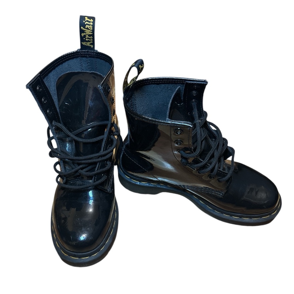 Dr. Martens Black Patent Leather Boots